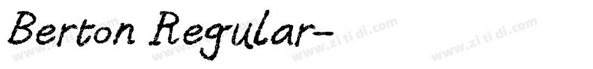 Berton Regular字体转换